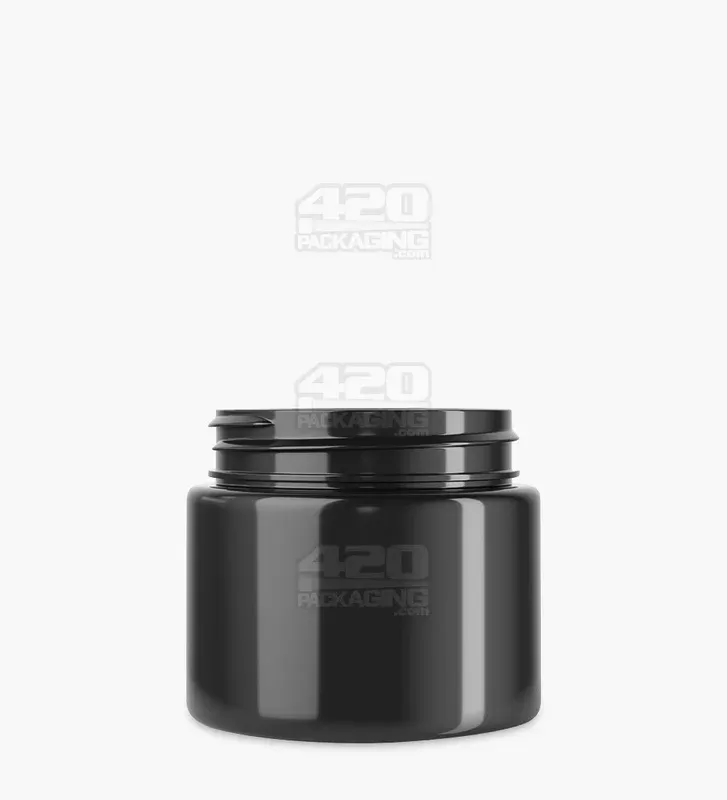 Straight Sided Black Plastic PCR Jars | 53mm – 3oz – 100 Count