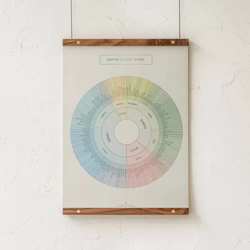 GoldLeaf Coffee Flavor Wheel Print