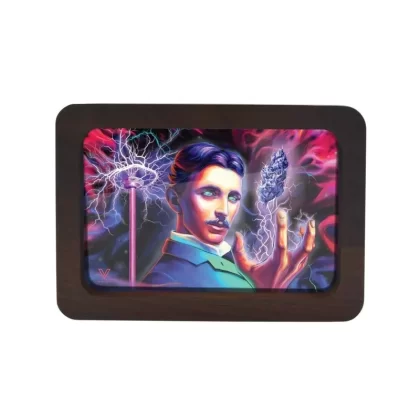 V Syndicate High Voltage 3D HD Wood Rolling Tray – 12in