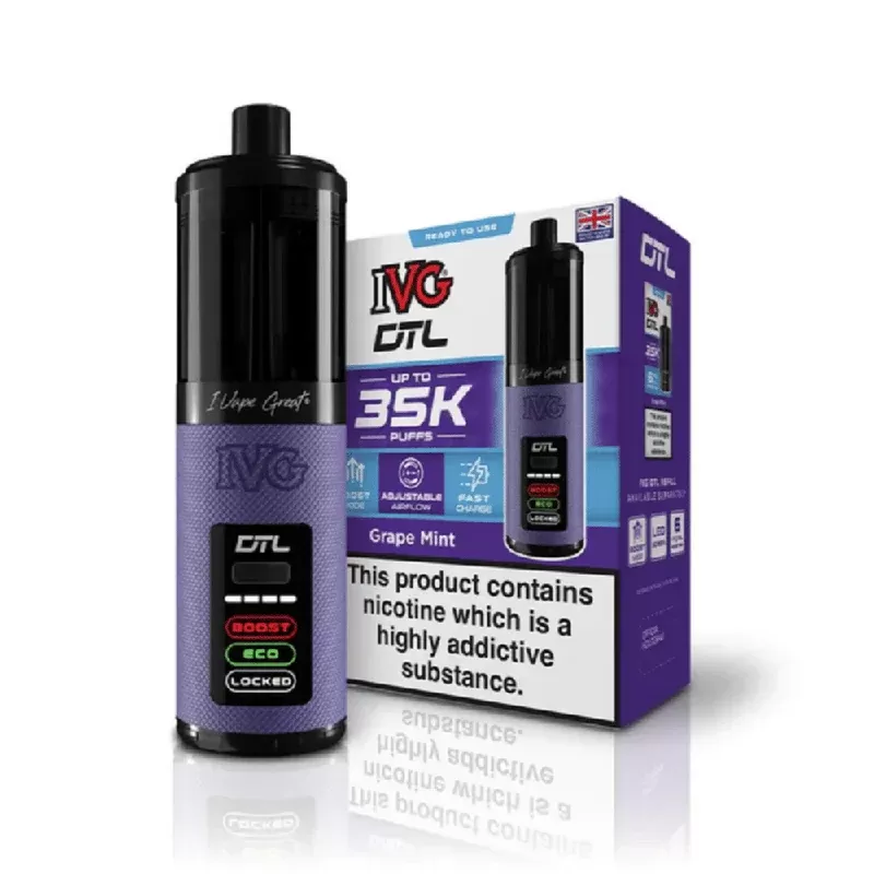IVG DTL 35k Prefilled Pod Kit Grape Mint