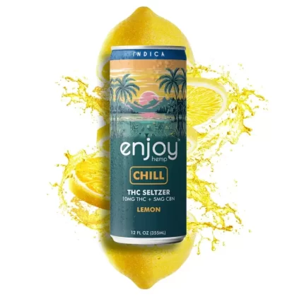 Enjoy Hemp 10mg THC + 5mg CBN Lemon Seltzer for Chill (Indica)
