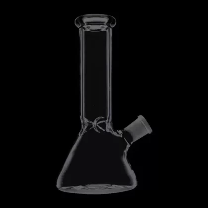 Glass Beaker Base Ice Bong with Colored Mouthpiece