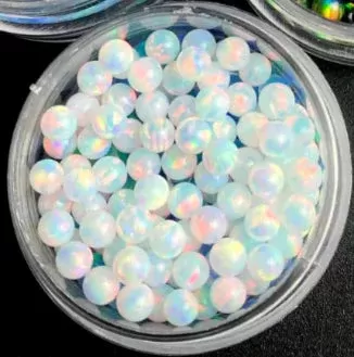 Ruby Pearl Co – Opal Pearls-White : 5mm