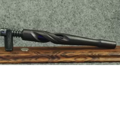 Half Open Twist in African Blackwood w/ Blue Glass by PhattPiggie