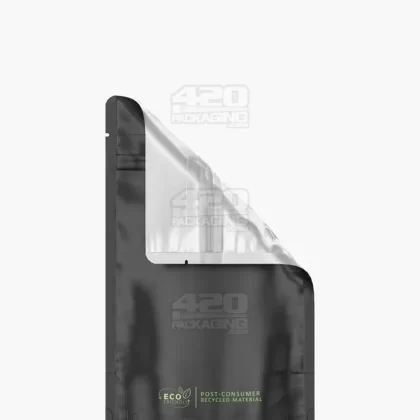 Tamper Evident | Matte Black Vista PCR Mylar Bags (Tear Notch)