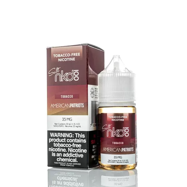 Nkd 100 TFN Salt E-Liquid – American Patriots Naked Vape Juice- 60ml