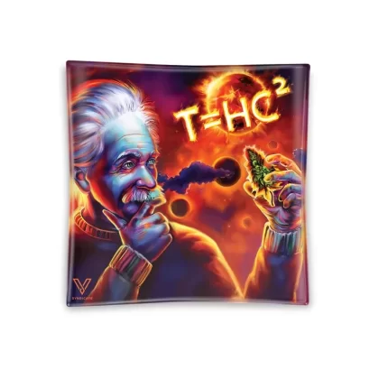 V Syndicate T=HC2 Einstein Solar Diesel Square Glass Ashtray – 4.5in