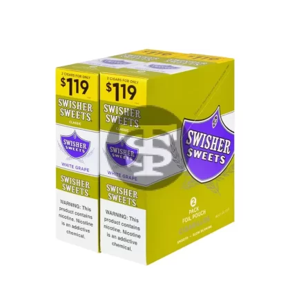 Swisher Sweets Cigarillos $1.19 Pre Priced 30 Packs of 2 Cigars White
