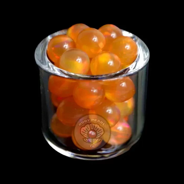 Ruby Pearl Co – Opal Pearls-Orange : 5mm