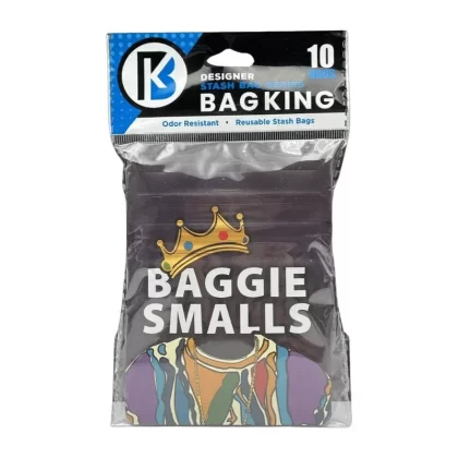 10-Pack Bag King Baggie Smalls Wide Mouth Child-Resistant Mylar Bag