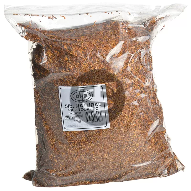 OHM Natural Pipe Tobacco 5 Lb. Bag