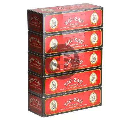 Zig Zag Filter Tubes King Size Original (Full Flavor) 5 Cartons of 200