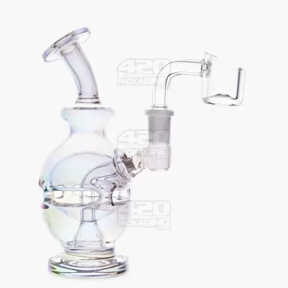 Bent Neck Glass Faberge Egg Dab Rig w/ Thick Base
