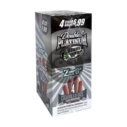Double Platinum 4×99 Zero Blunt Wraps 15 Pouches of 4