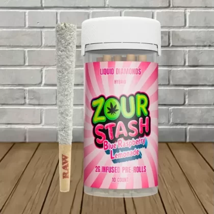 Zour Stash Liquid Diamonds THCa 2g Prerolls | 10ct