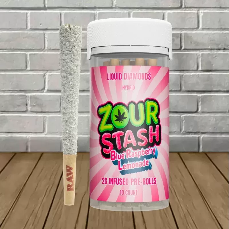 Zour Stash Liquid Diamonds THCa 2g Prerolls | 10ct