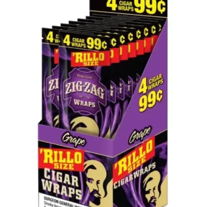 Zig Zag Purple Rillo Size Blunt Wraps