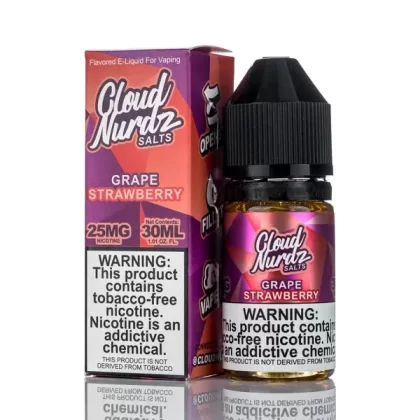 Cloud Nurdz Salts E-Liquid Grape Strawberry 30ml (50mg)