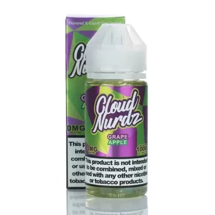 Cloud Nurdz E-Liquid No Nicotine Vape Juice 100ml (Grape Apple)