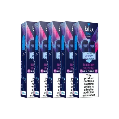 Blu Bar Blueberry Sour Razz Pod Bundle – 5 Boxes