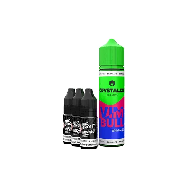Crystalize Bar Salts 60 ml Longfill mit 3 kostenlosen Nikotin-Shots (0