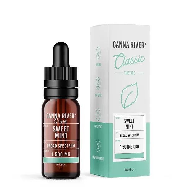 Canna River CBD Oil – Classic Broad Spectrum Tincture Sweet Mint