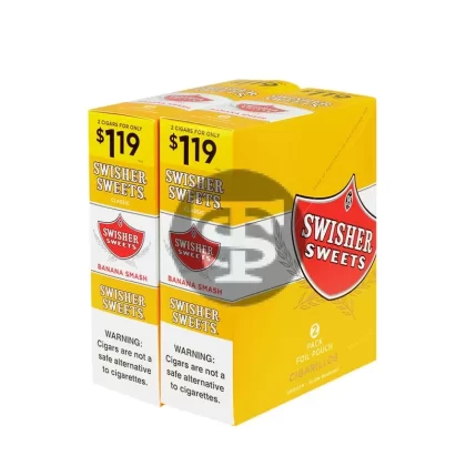 Swisher Sweets Cigarillos $1.19 Pre Priced 30 Packs of 2 Cigars Banana