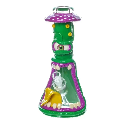 Green Eyed Toadstool Monster Bong – 13in