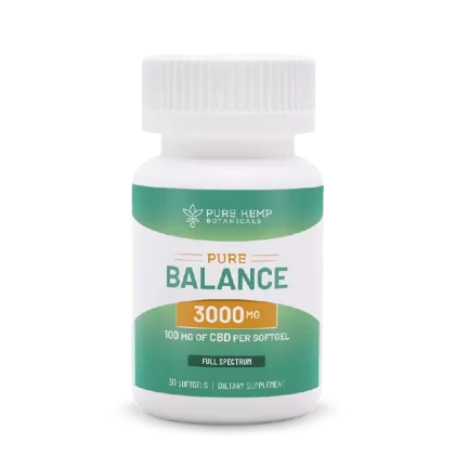 3,000mg Pure Balance CBD Softgels Full Spectrum by Pure Hemp