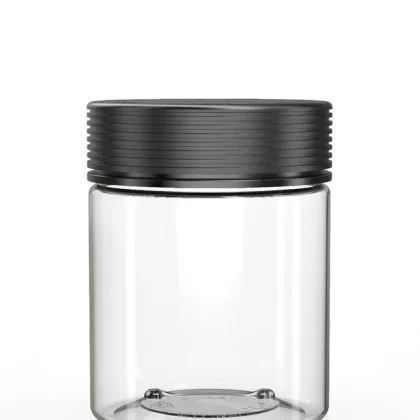 CHUBBY GORILLA | Child Resistant Clear Plastic Spiral XL Jar w/ Black
