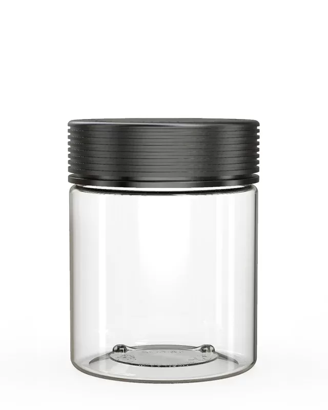 CHUBBY GORILLA | Child Resistant Clear Plastic Spiral XL Jar w/ Black