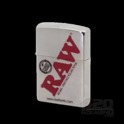 RAW Zippo Brush Chrome Lighter