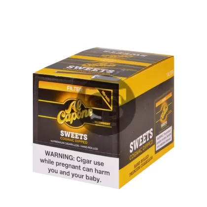 Al Capone Sweets Filter Cognac Cigarillos 10 Packs of 10