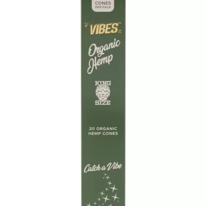Vibes King Size Organic Hemp Pre Rolled Cones (20-Pack)