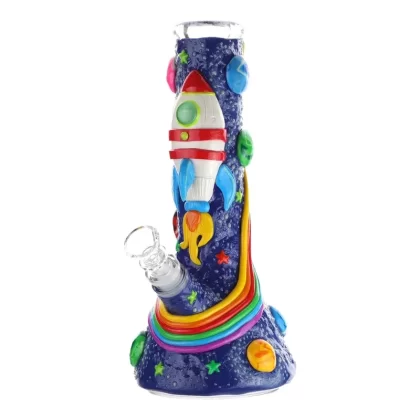 GITD Ground Control Beaker Bong – 10in