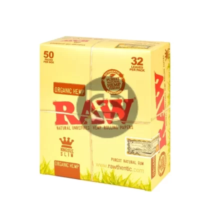 RAW Organic King Size Slim Pack of 50