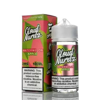 Cloud Nurdz E-Liquid Watermelon Apple 100ml (3mg)