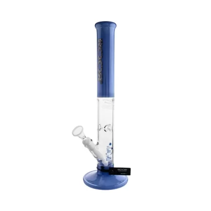 RooR® | Colored Straight w/ Gridded Downstem | 18″ – 14mm – Milk Blue