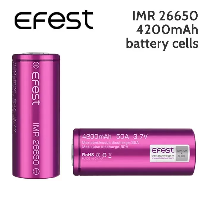 Efest IMR26650 Battery 4200mAh 3.7V 35A – 50A Max