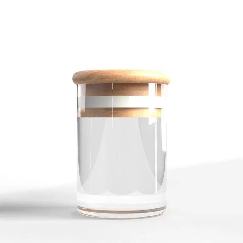 Stash Weed Jar | Straight Sided w/ Wooden Lid