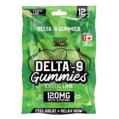 Hemp Bombs Exotic Lime Delta 9 Gummies