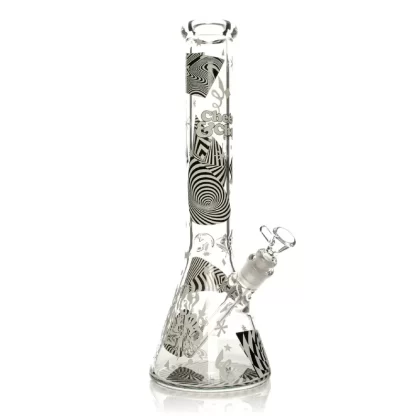 Cheech & Chong Optical Illusion GITD Bong – 15in