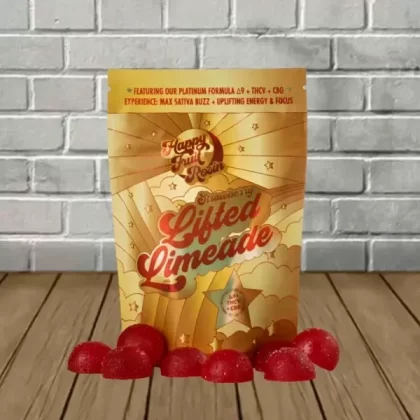 Happy Fruit Strawberry Limeade Gummies Live Rosin D9 | THCV | CBG