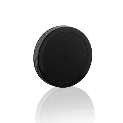 Plastic Cap | Ribbed w/ Foam Liner | 89mm – Black