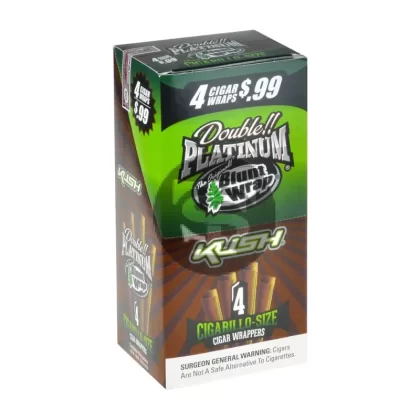 Double Platinum 4×99 Kush Blunt Wraps 15 Pouches of 4