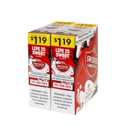 Swisher Sweets Regular Cigarillos, 30 Packs of 2