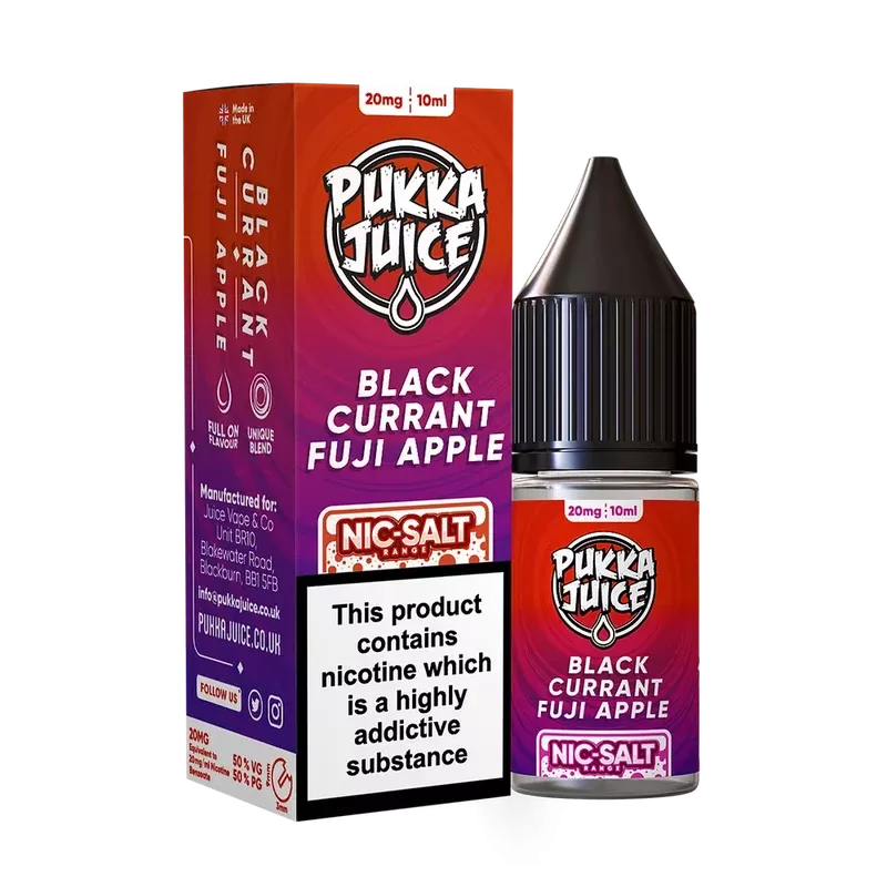 Pukka Juice Nic Salt E-Liquid Blackcurrant Fuji Apple