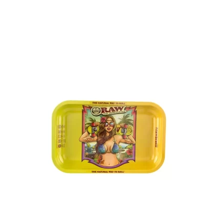 RAW® Rolling Tray | ‘Brazil Girl’ | Small – 11″ x 7″ – Metal