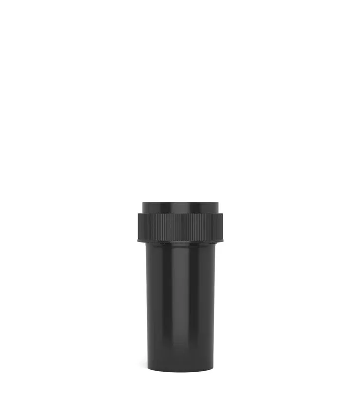 Child Resistant | Black Reversible Cap Vials | 13dr – 2g – 275 Count