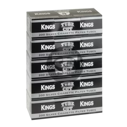 Gambler Tube Cut Filter Tubes King Size Silver 5 Cartons of 200